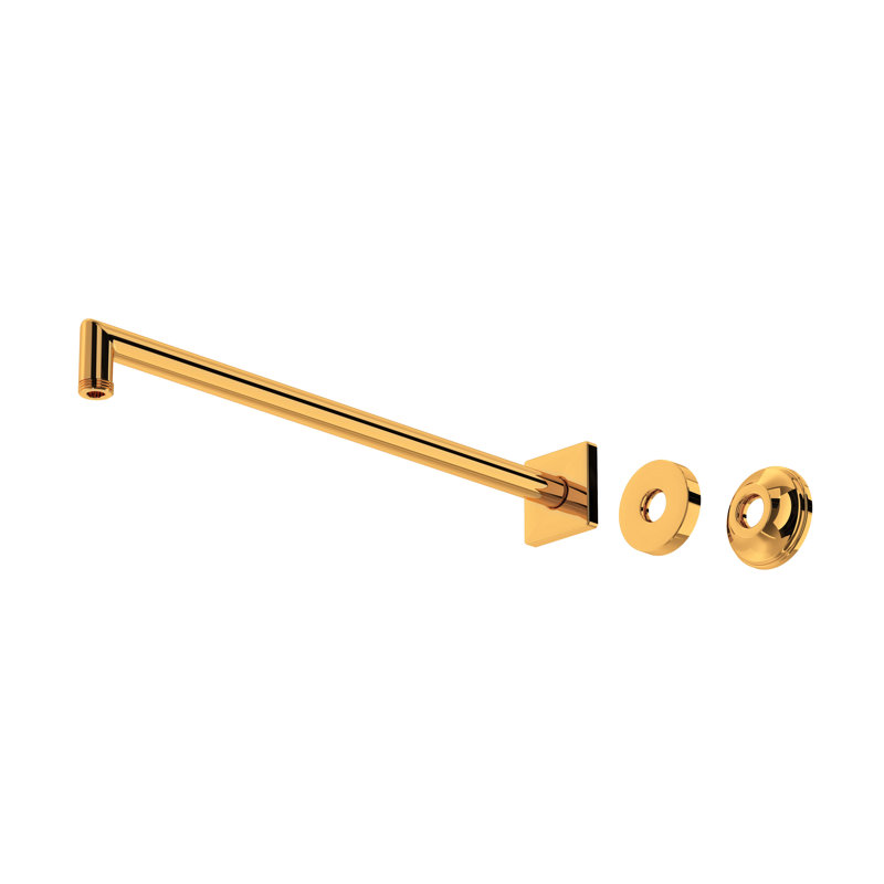 Rohl 16" Wall Mount Shower Arm, Italian Brass