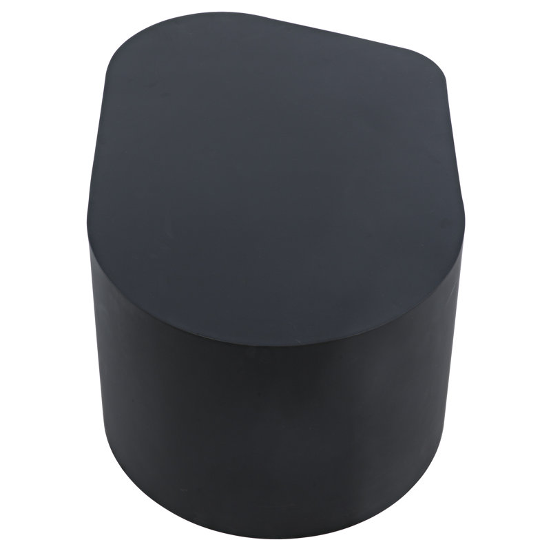 Noir Elegance 35" Matte Black Metal Rectangular Coffee Table