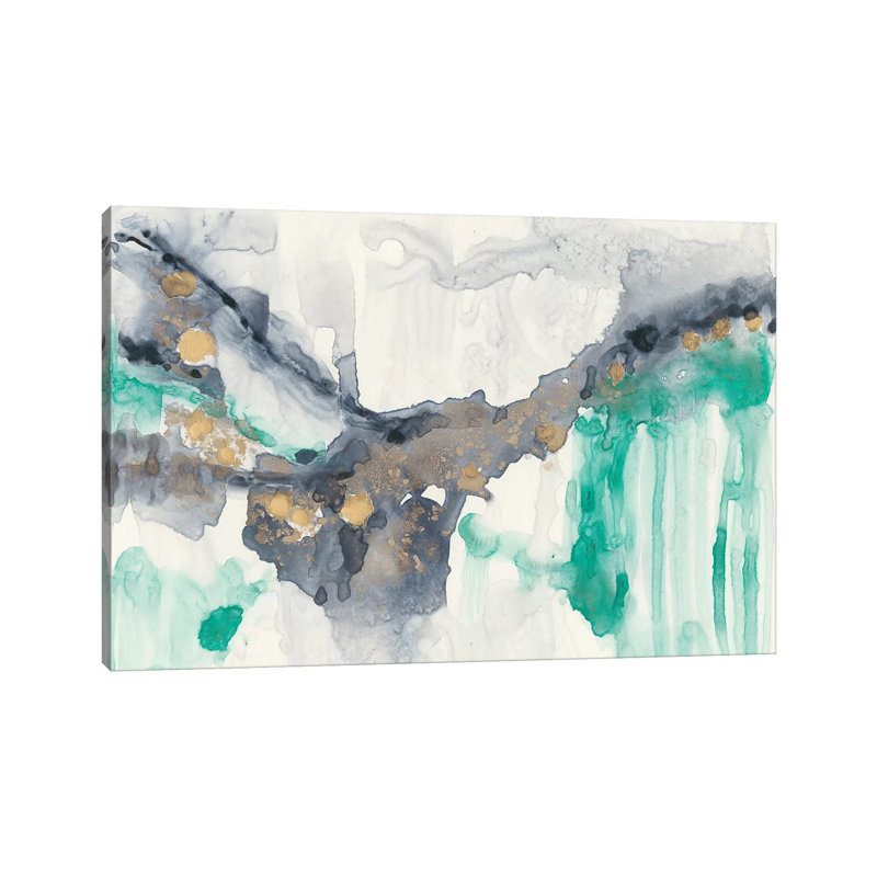 Viridian Canyon I by Jennifer Goldberger - Wrapped Canvas Painting, 20.32 cm H x 30.48 cm W