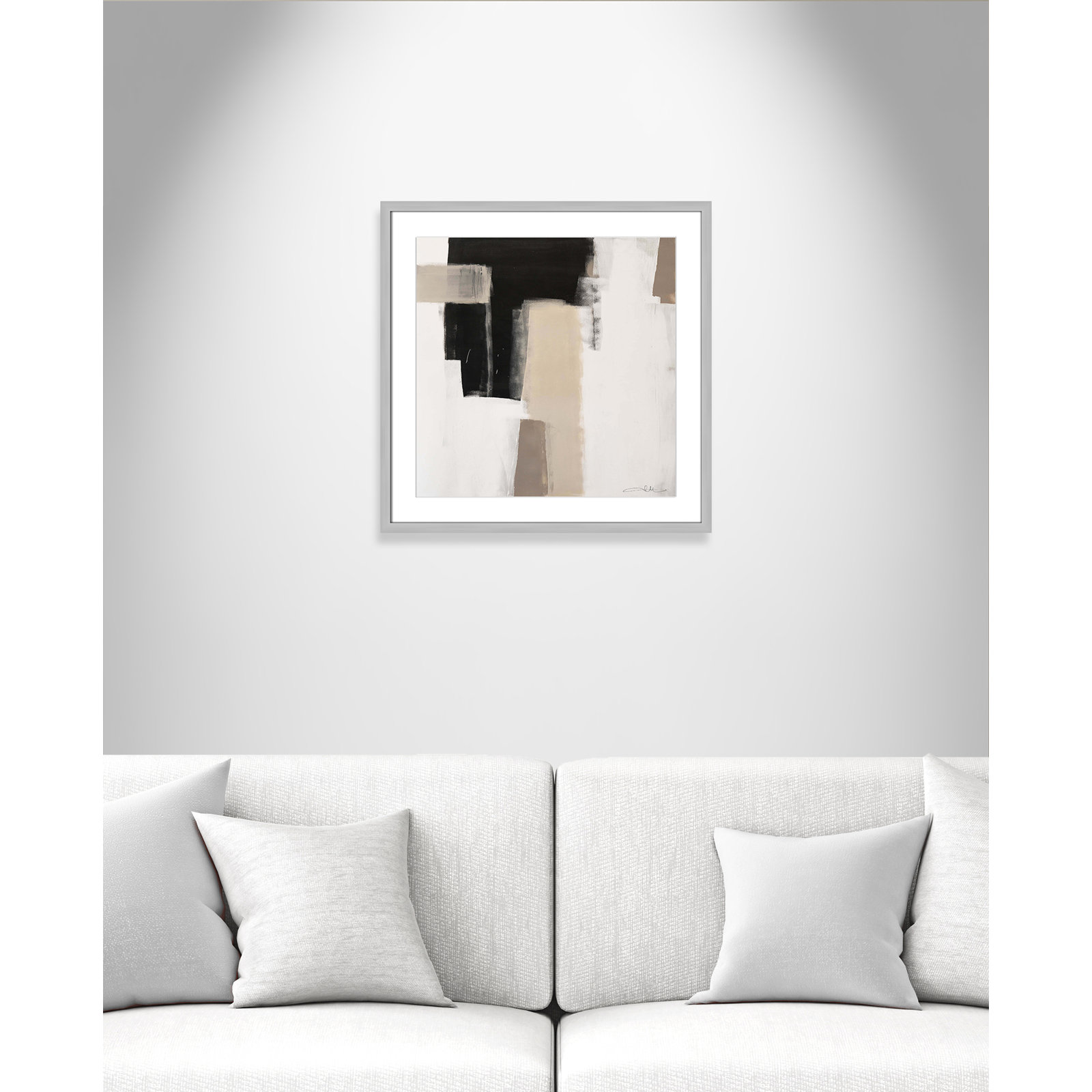 Earth Scapes I Print, 23.5" H x 23.5" W x 1.25" D, Silver Box Framed
