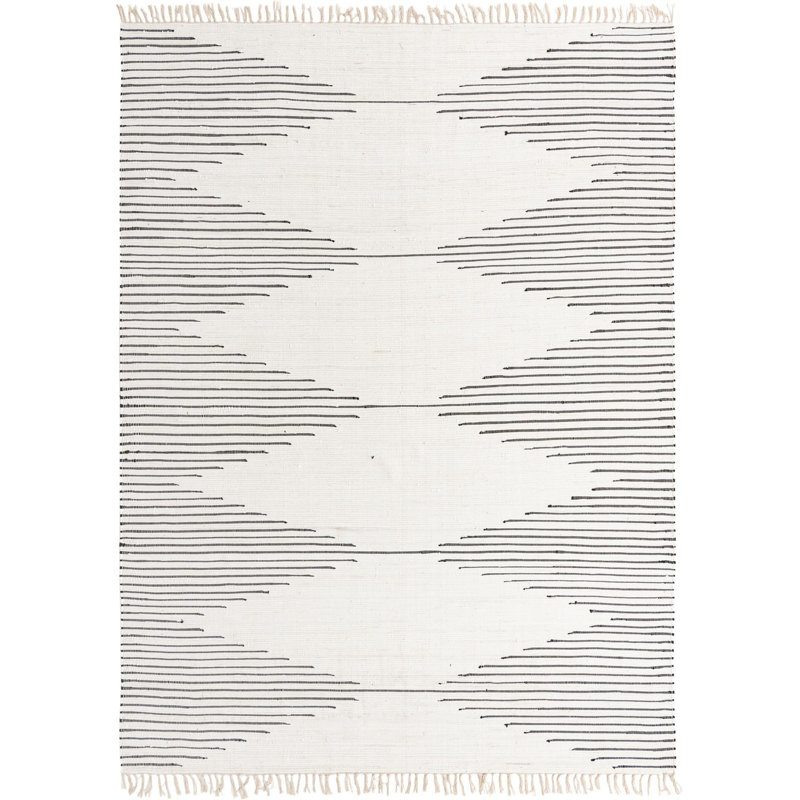 Gwin Cotton Southwestern Indoor Rug, Rectangle 9' x 12'
