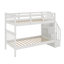 Twin Over Twin Bunk Bed With Storage And Guard Rail-909750135