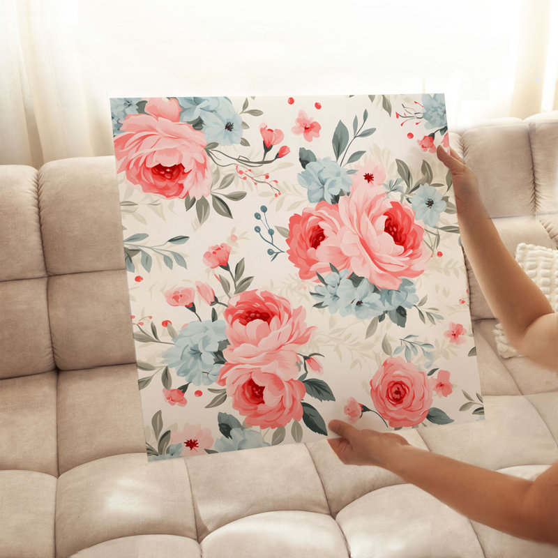 Reproduction d'art sans cadre, pétales de fleurs, H 24 po x l 24 po