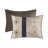 King 7 Piece Jacquard Comforter Set With Throw Pillows