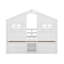 Full Size Wooden House-Shaped Loft Bed With Roof, Windows, 4 Storage Drawers-114294603