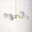 Glint 6 Light Metal Dimmable Sphere Chandelier-1487707423
