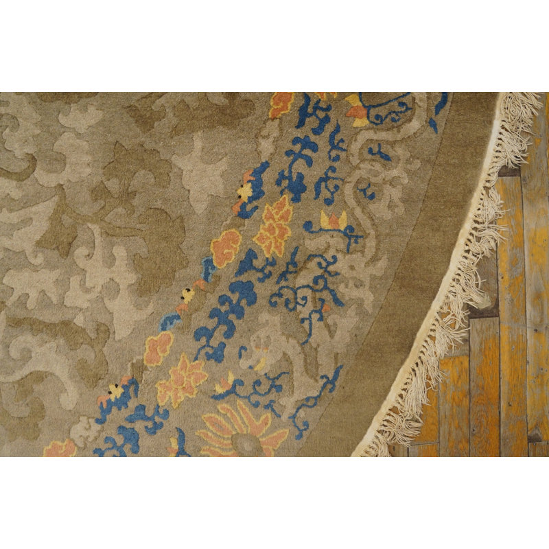 Antique Peking Room Size Wool Mocha Rug