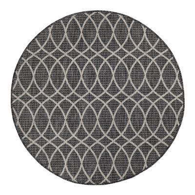 Charcoal Gitter Indoor/Outdoor Trellis Rug