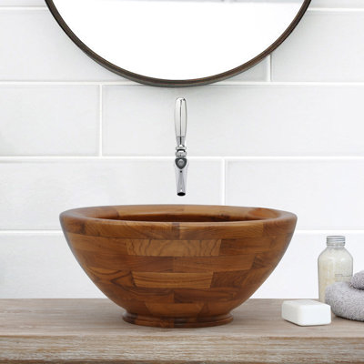 Barclay Antigua 17.75'' Wood Circular Bathroom Sink