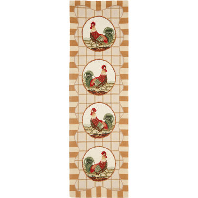 Kinchen Hand Hooked Wool Pile Wildlife Rug