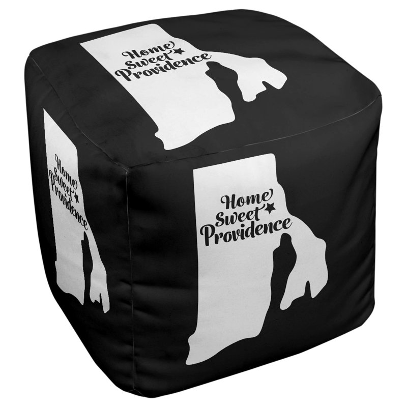 Upholstered Ottoman, Black