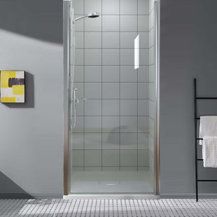 - W x 72'' H Pivot Door Semi-Frameless Shower Door with
