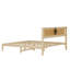 Base de lit plateforme Boho avec tête de lit en rotin avec station de charge et très grand rangement sous le lit-825822800