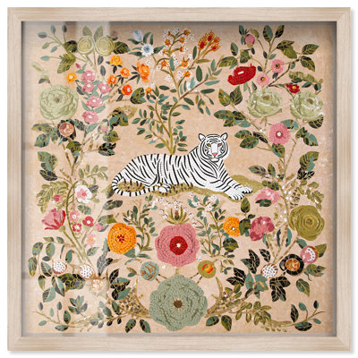 «Tiger in Repose I Living Room Art Shadowbox Print» par Art Remedy
