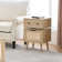 Cirilla Oak 360° Swivel Nightstand Bedside Table With Rotating Storage