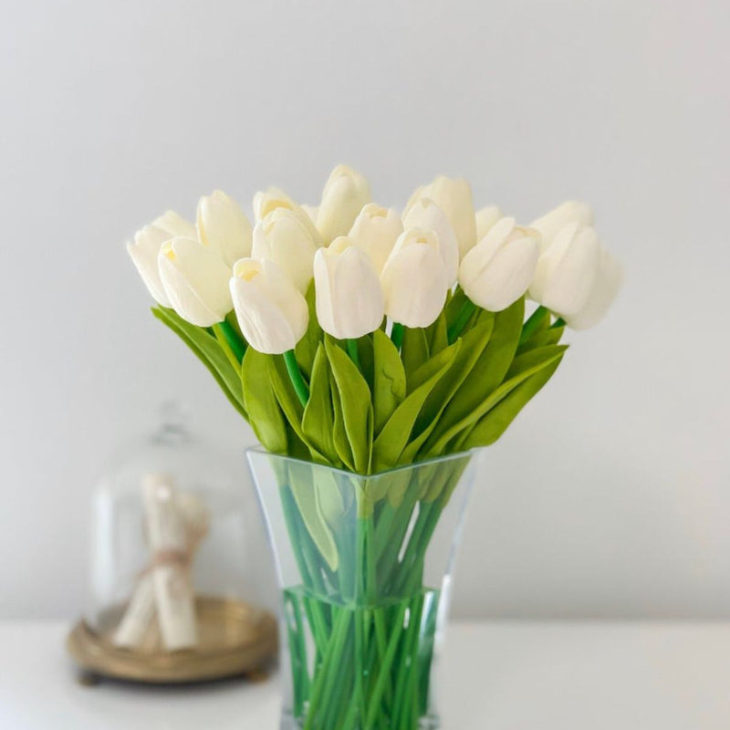 Tall Tulip Centerpiece Glass Vase