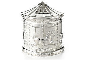 Silver Plate Merry-Go-Round Money Piggy Bank