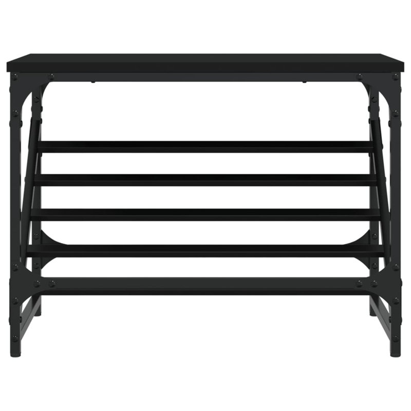 2 Pair Shoe Rack, Black