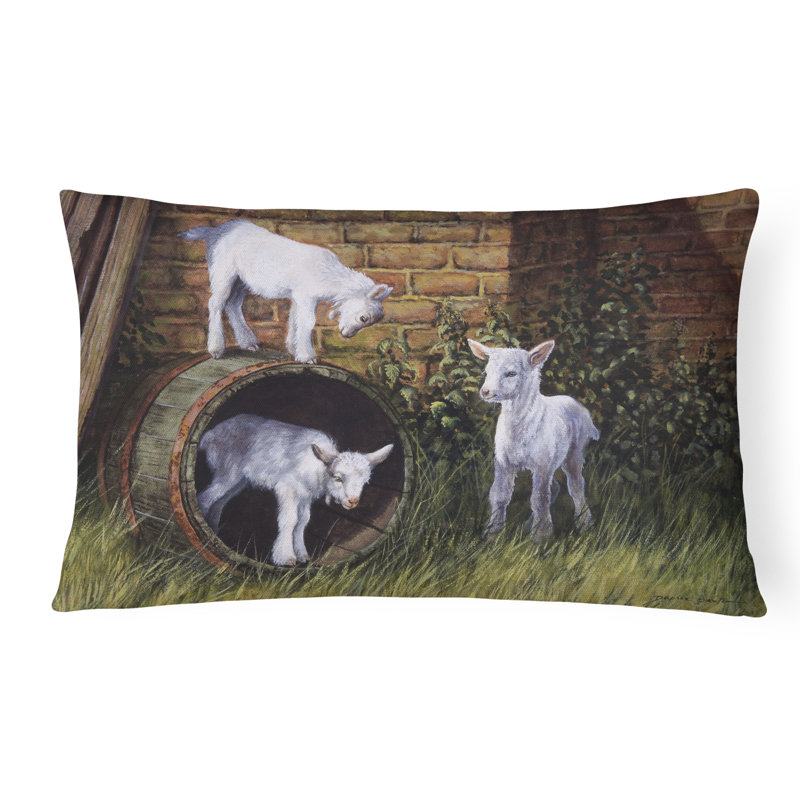  Coussin décoratif intérieur / extérieur Goats par Daphne Baxter
