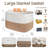 Extra Large Clothes Storage Basket, 62L Cotton Rope Laundry Basket with Handles – Foldable Storage Bin for Blankets, Pillows and Toys-203221655