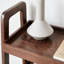 Noyer, 3 niveaux, banc de rangement en chêne, étagère à chaussures en bois de hêtre, solution de rangement de rangement idéale pour les objets de collection