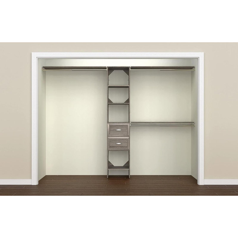 Wall Mounted Closet System, Graphite Gray