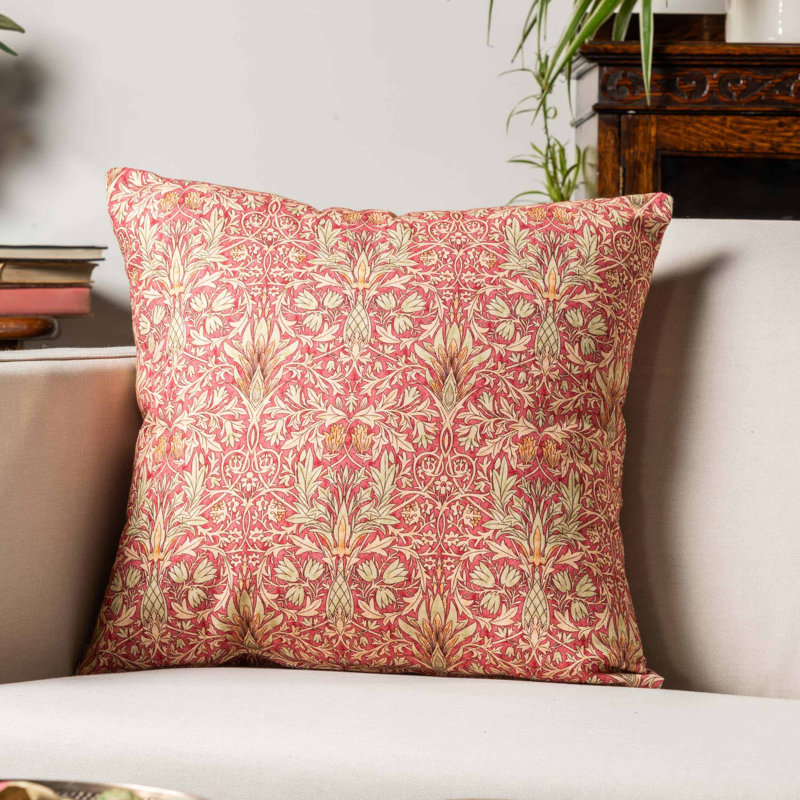 Floral Red Cushion, 43x43cm, Cover only
