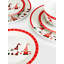 Waterside 16pc Nordic Gnome Christmas Porcelain Dinner Set