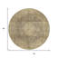 Tapis rond 8 po brun et beige