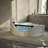 59" Corner Whirlpool Bathtub For 2-Person, Luxury Jetted Spa Tub With 6 Hydro Massage Jets, Chromatherapy LED Lights &Pneumatic Adjust System, UL Certified Water Pump,UPC Certified Drainer-126754419