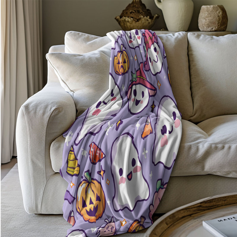 Cute Spooks - 1 pièce Sherpa Premium, L 60 po x L 80 po