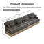 Grand canapé modulaire modulaire en chenille Leopard