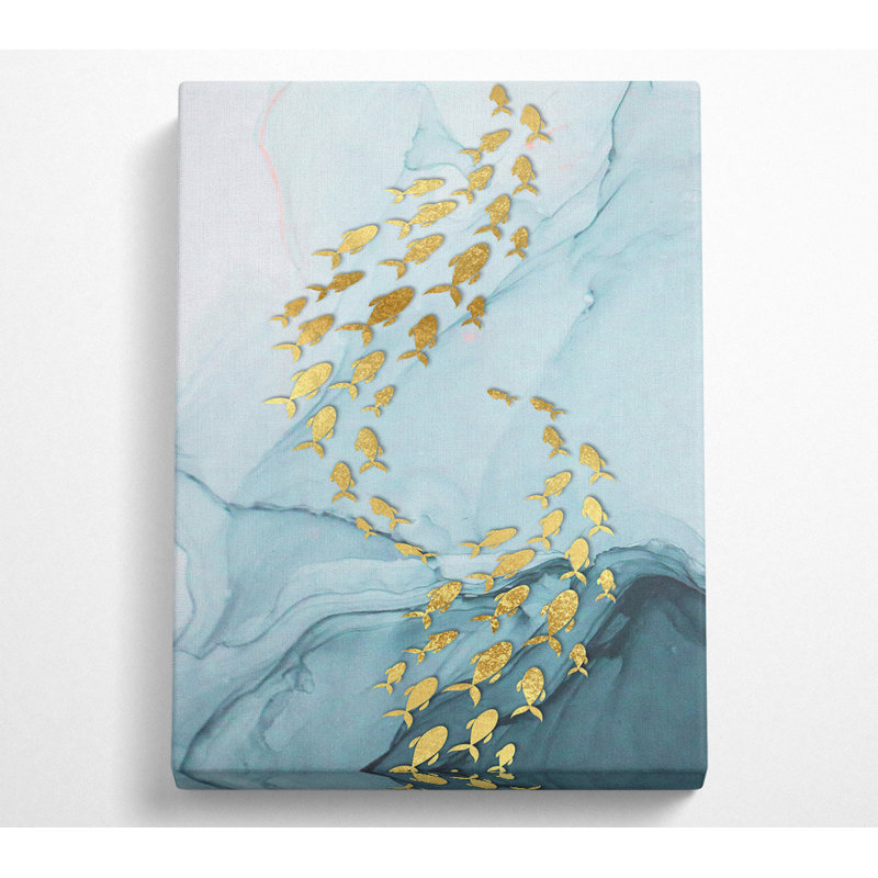 Golden Fish (1) - No Frame Print on Canvas, 50.8cm H x 35.6cm W