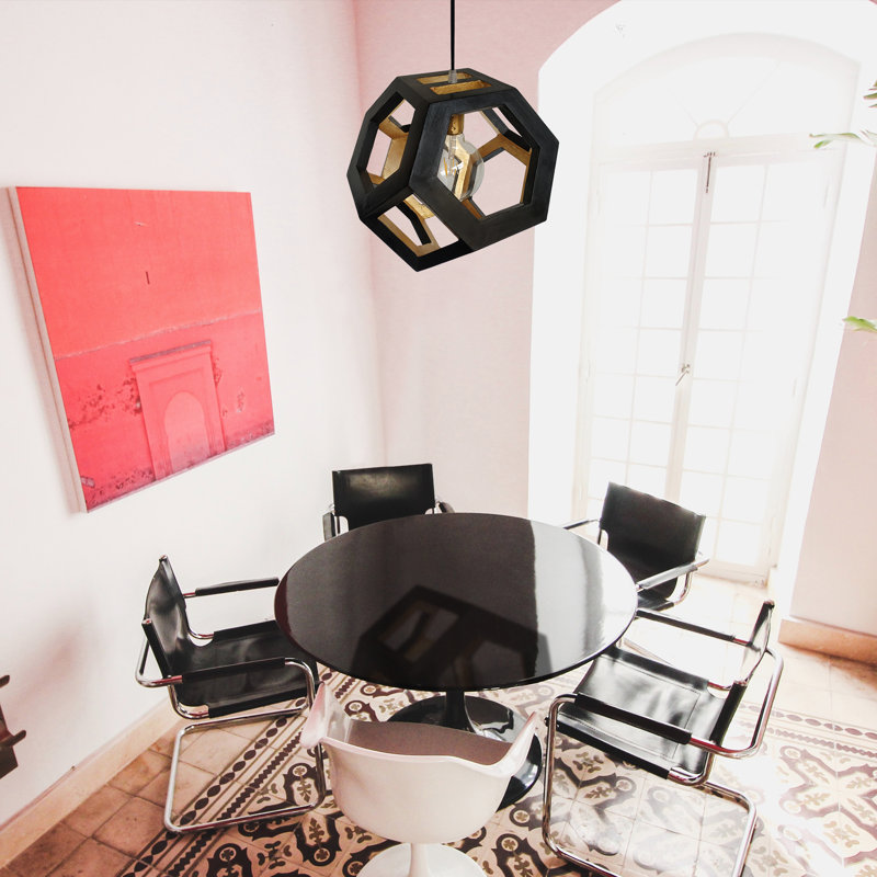 Chewelah 1 - Light Geometric Pendant, Black Gold