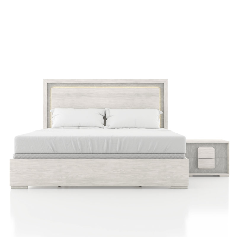 Ensemble de chambre June, 2 Pcs: Bed, Nightstand, Très grand
