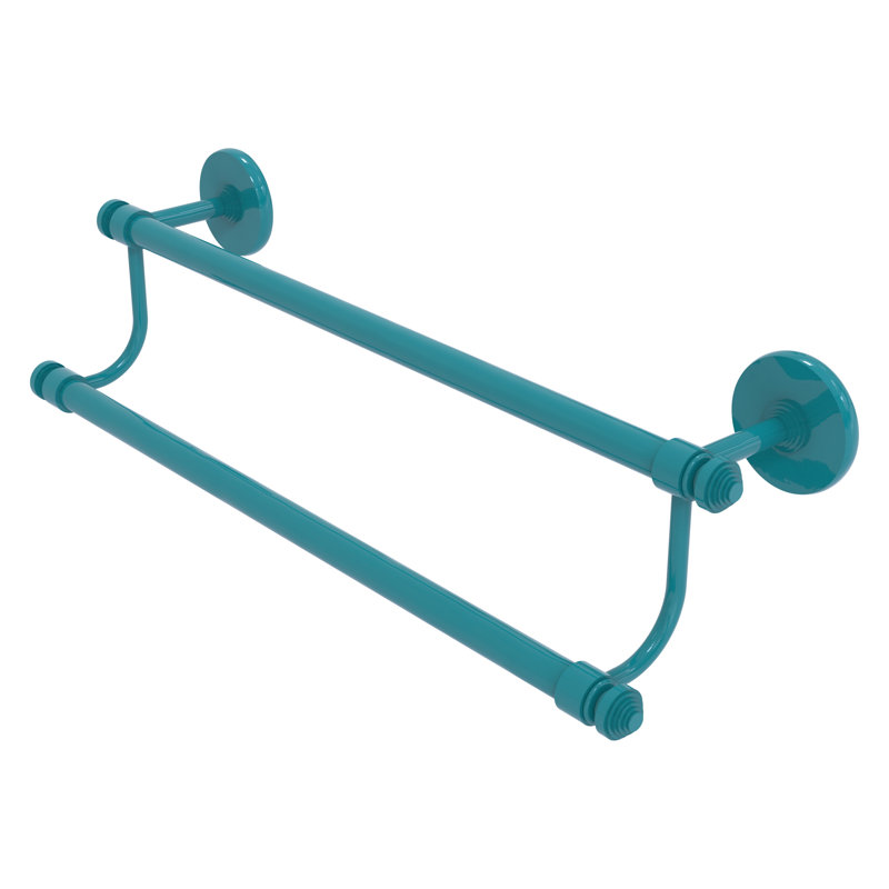 Porte-serviettes double 24 po Southbeach Collection, Bleu sarcelle Glokzin