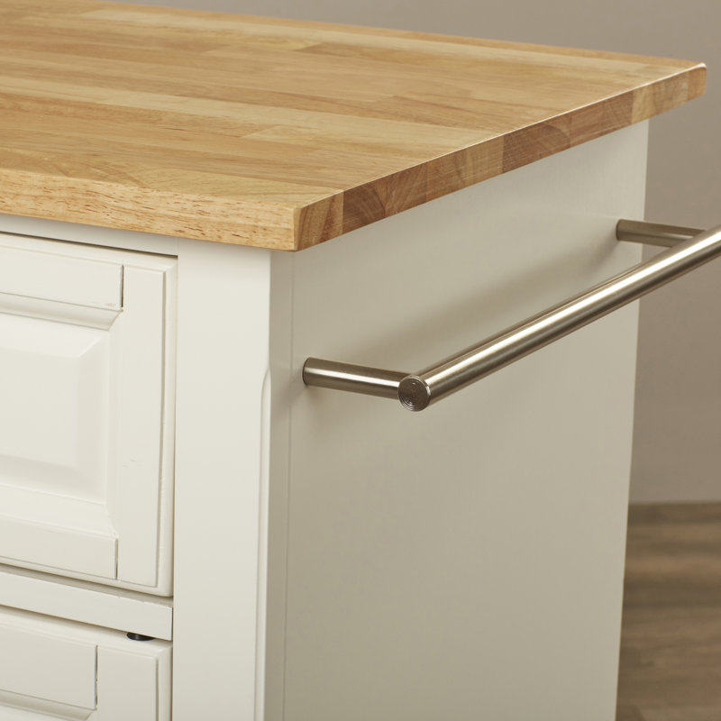 Hedon Wood Kitchen Cart, White