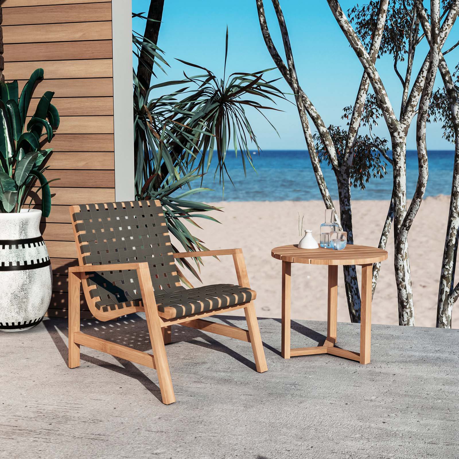 Harland Teak Outdoor Lounge Chair