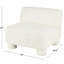 Fauteuil d'appoint carré en polyester blanc Boucle