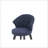 2PCS Chenille 25"Wing Back Swivel Bar Stools-1007985852