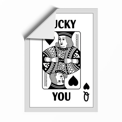 Lucky You Card Vintage - Framed Print