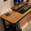 Light chestnut colour L-Shaped Solid Wood Executive Desk-923993791-923993779