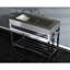 Lavabo console en acier inoxydable de 49 pouces avec base en acier Kingston Brass Kingston (8 pouces, 3 trous)-34130800