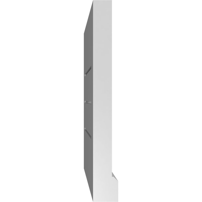 Évent à pignon fonctionnel en uréthane rectangulaire à fixation en surface, brun clair apprêté, H 16 po x l 14 po x P 2 po