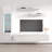 Viroqua 85" Modern Floating Wall Mounted Entertainment Center with 16-Color LED Lighting, High Gloss Finish-1657796481