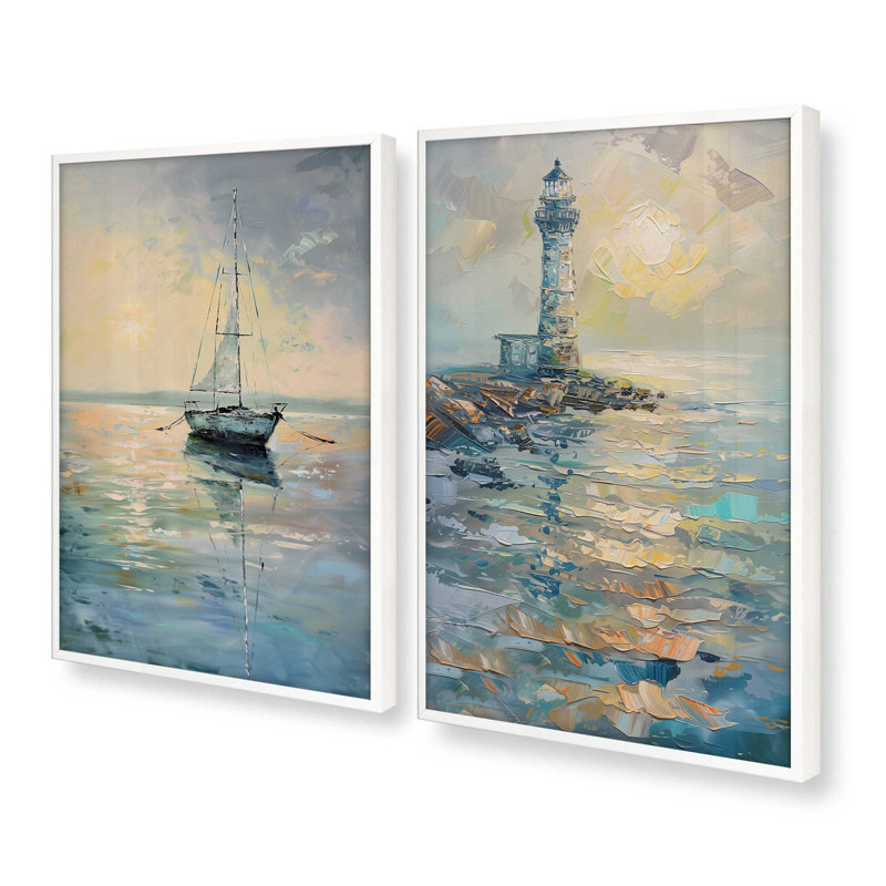 "Harbor Glow" par Golden Glow Interiors 2 - Pièces sur papier, Blanc opaque, H 15 po x l 12 po
