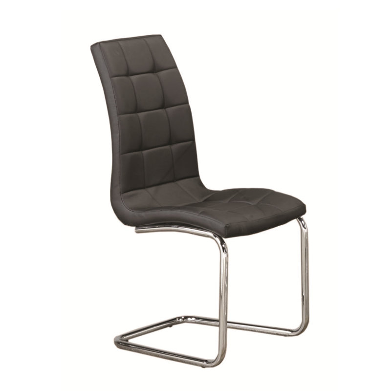 Ensemble de chaises rembourrées noires, Noir