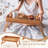 Rattan Breakfast Table Tray with Foldable Legs