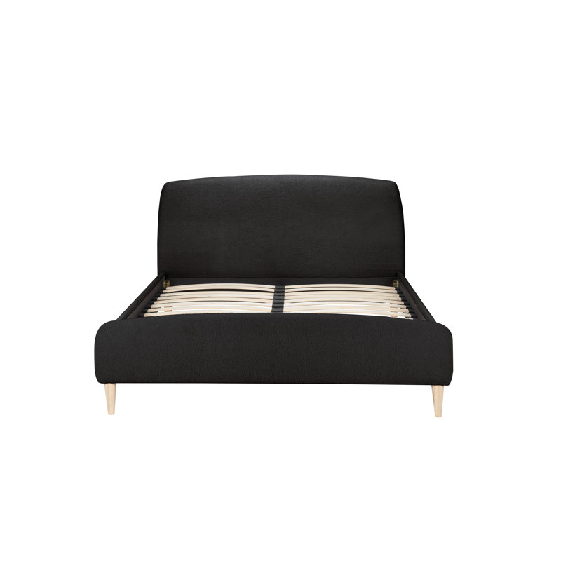 Elysee 135cm Fabric Bed, Black, Double (4'6)