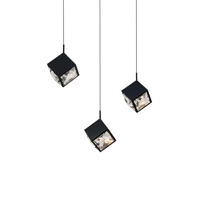 Ice Cube 3 - Light Linear Pendant, Black